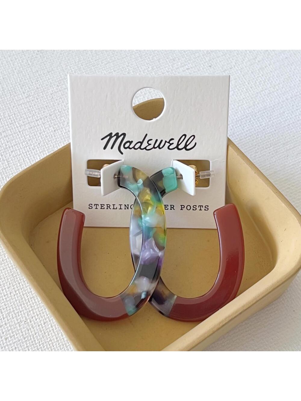 Madewell Resin Oval Hoop Earrings